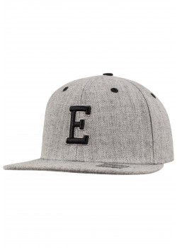 Шапка с козирка в сив и черен цвят Letter Snapback E  Шапка с козирка в сив и черен цвят Letter Snapback E