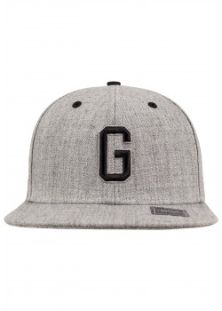 Шапка с козирка в сив и черен цвят Letter Snapback G  Шапка с козирка в сив и черен цвят Letter Snapback G
