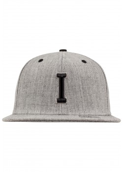 Шапка с козирка в сив и черен цвят Letter Snapback I  Шапка с козирка в сив и черен цвят Letter Snapback I