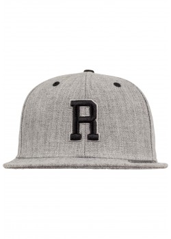 Шапка с козирка в сив и черен цвят Letter Snapback R  Шапка с козирка в сив и черен цвят Letter Snapback R