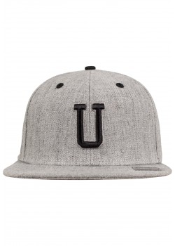 Шапка с козирка в сив и черен цвят Letter Snapback U  Шапка с козирка в сив и черен цвят Letter Snapback U