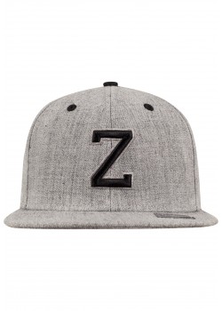 Шапка с козирка в сив и черен цвят Letter Snapback Z  Шапка с козирка в сив и черен цвят Letter Snapback Z