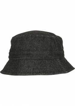 Дънкова шапка идиотка в черен цвят Denim Bucket Hat  Дънкова шапка идиотка в черен цвят Denim Bucket Hat