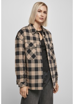 Дамска леко подплатена риза в кафяво Ladies Flanell Padded Overshirt Дамска леко подплатена риза в кафяво Ladies Flanell Padded Overshirt