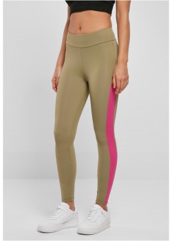Дамски клин в цвят каки Urban Classics  Block leggings. Дамски клин в цвят каки Urban Classics  Block leggings.