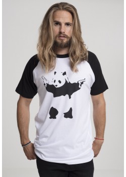 Мъжка тениска Merchcode Banksy Panda blk Мъжка тениска Merchcode Banksy Panda blk