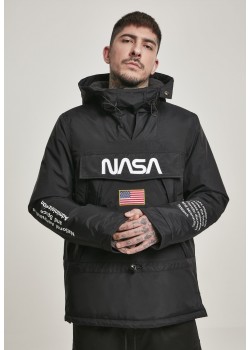 Мъжко черно яке тип Ветровка Mister Tee NASA Мъжко черно яке тип Ветровка Mister Tee NASA