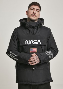 Мъжко черно яке тип Ветровка Mister Tee NASA Мъжко черно яке тип Ветровка Mister Tee NASA
