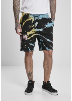 Мъжки къси панталони в черен цвят Urban Classics Tie Dye.