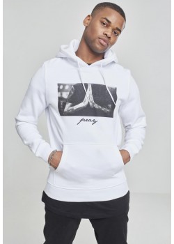 Мъжки суичър Mister Tee Pray в бял цвят Мъжки суичър Mister Tee Pray в бял цвят