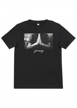 Детска тениска в черен цвят Mister Tee Kids Pray Детска тениска в черен цвят Mister Tee Kids Pray