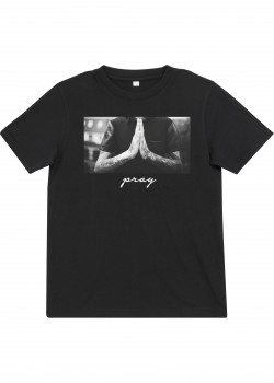 Детска тениска в черен цвят Mister Tee Kids Pray Детска тениска в черен цвят Mister Tee Kids Pray