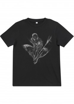 Детска тениска в черен цвят Mister Tee Kids Spiderman Scratched Детска тениска в черен цвят Mister Tee Kids Spiderman Scratched