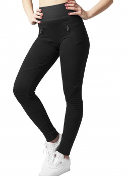 Дамски черен клин с висока талия Urban Classics blk/blk Дамски черен клин с висока талия Urban Classics blk/blk