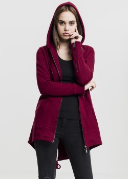 Дамски суичър в цвят бургунди Urban Classics Ladies Sweat Parka Дамски суичър в цвят бургунди Urban Classics Ladies Sweat Parka