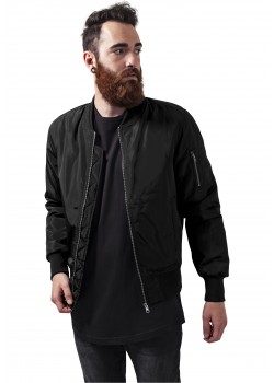 Мъжко черно яке тип бомбър Urban Classics blk/blk Мъжко черно яке тип бомбър Urban Classics blk/blk