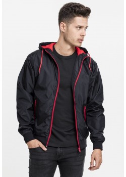 Мъжко яке с контрастни елементи Urban Classics blk/red Мъжко яке с контрастни елементи Urban Classics blk/red