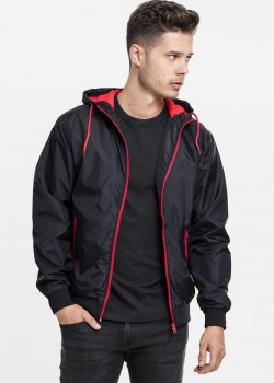 Мъжко яке с контрастни елементи Urban Classics blk/red Мъжко яке с контрастни елементи Urban Classics blk/red