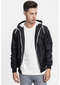 Мъжко яке с контрастни елементи Urban Classics blk/wht Мъжко яке с контрастни елементи Urban Classics blk/wht