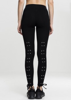 Дамски черен клин с връзки Urban Classics Дамски черен клин с връзки Urban Classics
