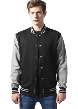 Мъжко колежанско яке в два цвята Urban Classics blk/gry Мъжко колежанско яке в два цвята Urban Classics blk/gry