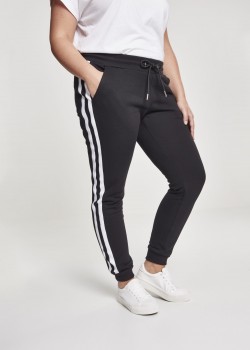 Дамско долнище Urban Classics black/white/black в черен цвят Дамско долнище Urban Classics black/white/black в черен цвят