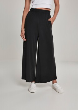 Дамски панталон в черен цвят Urban Classics Ladies Modal Culotte black Дамски панталон в черен цвят Urban Classics Ladies Modal Culotte black