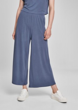 Дамски панталон в сив цвят Urban Classics Ladies Modal Culotte vintageblue  Дамски панталон в сив цвят Urban Classics Ladies Modal Culotte vintageblue