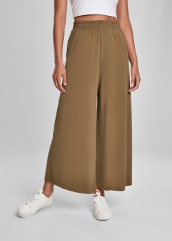 Дамски панталон в масленозелен цвят Urban Classics Ladies Modal Culotte summerolive  Дамски панталон в масленозелен цвят Urban Classics Ladies Modal Culotte summerolive
