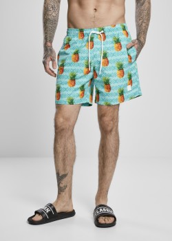 Мъжки плувни шорти Urban Classics Pattern?Swim Shorts pineapple aop  Мъжки плувни шорти Urban Classics Pattern?Swim Shorts pineapple aop
