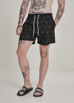 Мъжки бански в черно Urban Classics Embroidery Мъжки бански в черно Urban Classics Embroidery