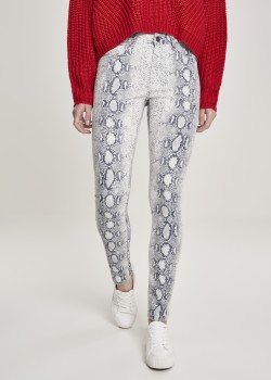 Дамски панталон в бяло Urban Classics Ladies Animal Stretch Twill Skinny Pants Дамски панталон в бяло Urban Classics Ladies Animal Stretch Twill Skinny Pants