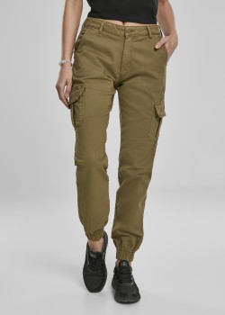 Дамски карго панталон в цвят зряла маслина Urban Classics Ladies High Waist Cargo Pants Дамски карго панталон в цвят зряла маслина Urban Classics Ladies High Waist Cargo Pants