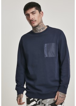 Мъжка блуза в тъмносиньо Urban Classics Military Crew 