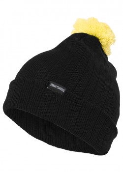 Зимна шапка бийни Urban Classics blk/yel Зимна шапка бийни Urban Classics blk/yel