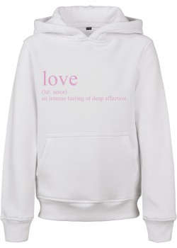 Детски суичър в бяло Mister Tee  Love Definition 