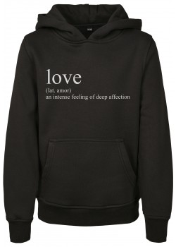 Детски суичър в черно Mister Tee Love Definition