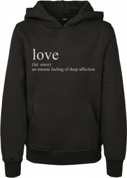 Детски суичър в черно Mister Tee Love Definition