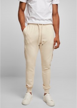 Мъжко долнище в бежов цвят Fitted Cargo Sweatpants