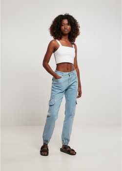 Дамски дълги карго панталони в светлосин цвят Ladies Denim Cargo Pants Дамски дълги карго панталони в светлосин цвят Ladies Denim Cargo Pants