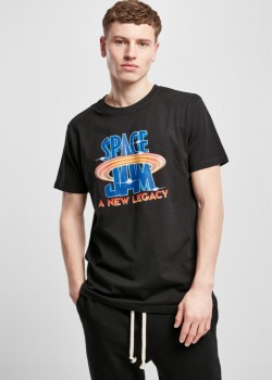 Мъжка тениска в черен цвят Mister Tee Space Jam Logo  Мъжка тениска в черен цвят Mister Tee Space Jam Logo