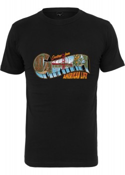 Мъжка тениска в черен цвят Mister Tee American Life Greetings Мъжка тениска в черен цвят Mister Tee American Life Greetings