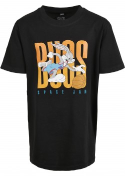 Детска тениска в черен цвят Mister Tee Space Jam Balling Bugs