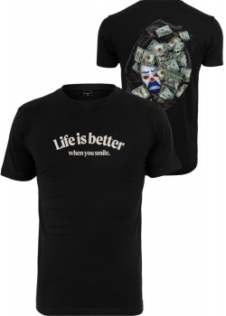 Мъжка тениска в черен цвят Mister Tee Life Is Better  Мъжка тениска в черен цвят Mister Tee Life Is Better