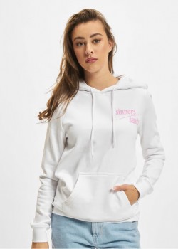 Дамски суичър с качулка в бял цвят Mister Tee Ladie Sinners Hoody Дамски суичър с качулка в бял цвят Mister Tee Ladie Sinners Hoody