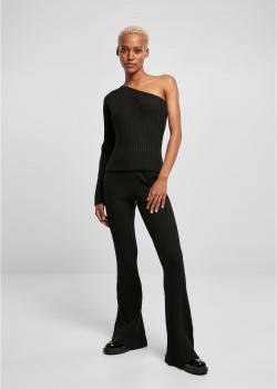 Дамски плетен клин в черен цвят Urban Classics Rib Knit Leggings Дамски плетен клин в черен цвят Urban Classics Rib Knit Leggings