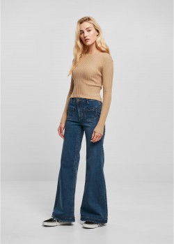 Дамски дънки с висока талия в син цвят Urban Classics Denim Pants Дамски дънки с висока талия в син цвят Urban Classics Denim Pants