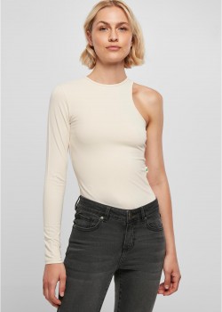 Дамско боди с един ръкав в цвят екрю Urban Classics Asymmetric Body Дамско боди с един ръкав в цвят екрю Urban Classics Asymmetric Body
