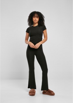 Дамски клин с широки крачоли в черен цвят Urban Classics Ladies Flared Leggings Дамски клин с широки крачоли в черен цвят Urban Classics Ladies Flared Leggings