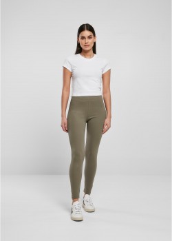 Дамски клин в цвят маслина Urban Classics Ladies High Waist Leggings Дамски клин в цвят маслина Urban Classics Ladies High Waist Leggings